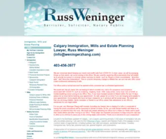 Russweninger.com(Canadian Immigration Law) Screenshot