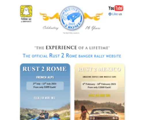 Rust2Rome.com(  rally car) Screenshot
