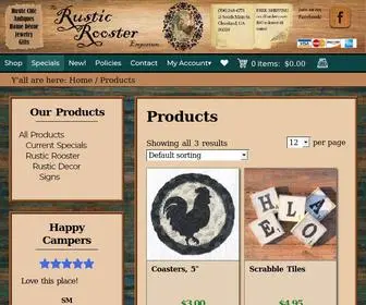 Rustic-Rooster.com(Products $) Screenshot