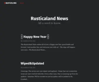 Rusticaland.ovh(Rusticaland News) Screenshot