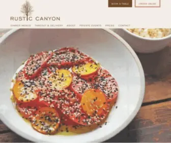 Rusticcanyonwinebar.com(Rustic Canyon Wine Bar and Seasonal Kitchen) Screenshot
