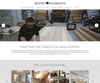 Rusticelementsfurniture.com(Handmade Tables) Screenshot