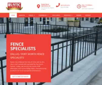 RusticFence.com(Rustic Fence Company) Screenshot