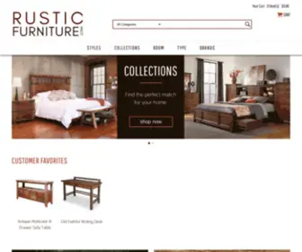 RusticFurniture.com(Rustic Furniture and Furnishings) Screenshot