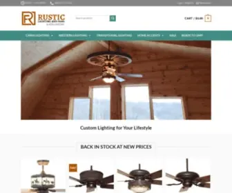 Rusticlightingandfans.com(Shop Rustic Lighting and Fans) Screenshot