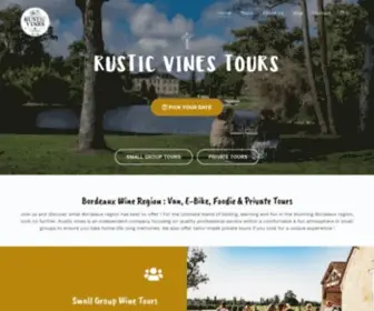 RusticVinestours.com(Rustic Vines Tours) Screenshot