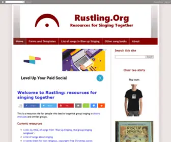 Rustling.org(Resources and tools for singing together) Screenshot