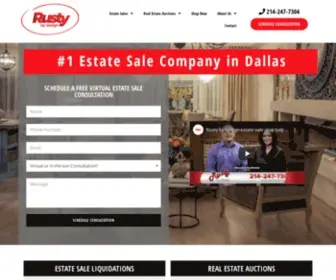 Rustyestatesales.com(Estate Sale Company Dallas) Screenshot