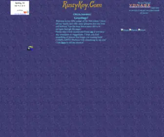 Rustykey.com(Rusty Key' page since 1999) Screenshot