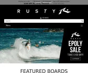 Rustysurfboards.com(Rusty Surfboards) Screenshot