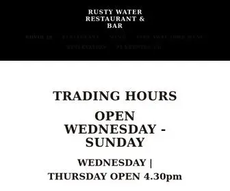 Rustywaterbrewery.com.au(Rusty Water Restaurant & Bar) Screenshot