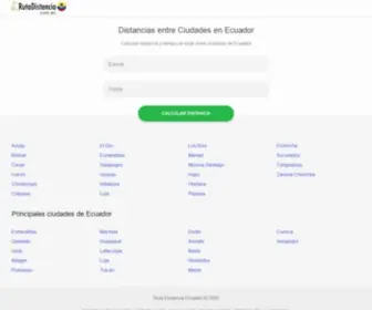 Rutadistancia.com.ec(Distancias entre Ciudades de Ecuador) Screenshot