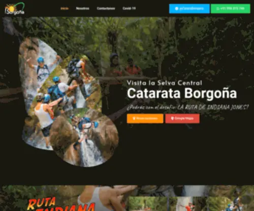 Rutaindianajones.com(Catarata Borgoña) Screenshot