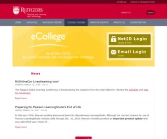Rutgersonline.net(ECollege) Screenshot