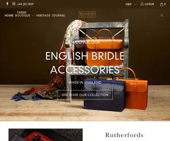 Rutherfordsengland.com(English Bridle Accessories Handmade in Cheshire) Screenshot