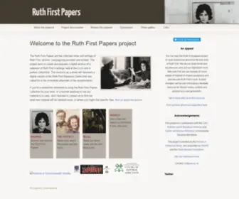 Ruthfirstpapers.org.uk(Ruth First Papers) Screenshot