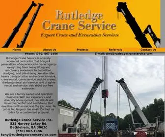 Rutledgecraneservice.com(Rutledge Crane Service) Screenshot