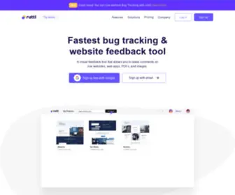 Ruttl.com(A website feedback tool) Screenshot