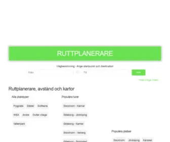 Ruttplanerare.se(Hitta vägbeskrivningar) Screenshot