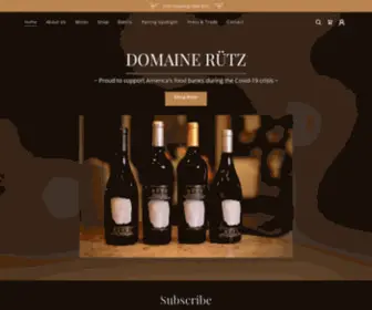 Rutzcellars.com(Domaine Rütz) Screenshot