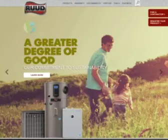 Ruud.com(Reliable Water Heaters) Screenshot