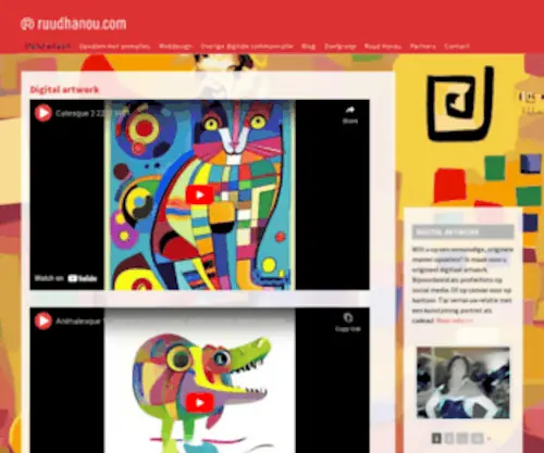 Ruudhanou.com(Digital artwork) Screenshot