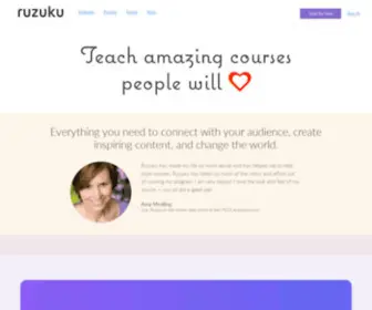 Ruzuku.com(Teach Amazing Courses People will Love) Screenshot