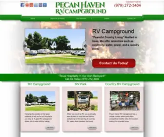 Rvcampgroundcollegestation.com(Pecan Haven R.V) Screenshot