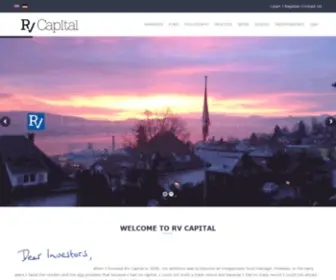 Rvcapital.ch(RV Capital started in 2006 and) Screenshot