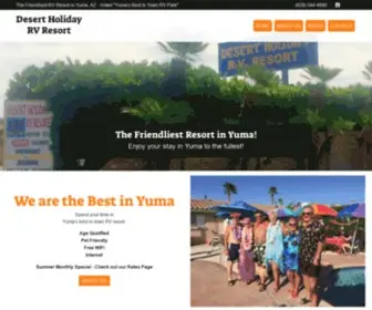 Rvdesertholiday.com(Desert Holiday RV Resort Yuma) Screenshot