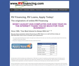 Rvfinancing.com(Th Wheel Motorhome Travel Trailer and RV Financing) Screenshot