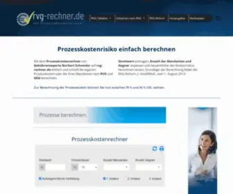 RVG-Rechner.de(Prozesskostenrechner nach aktuellem RVG auf) Screenshot