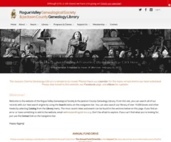 RVGslibrary.org(Rogue Valley Genealogical Society) Screenshot