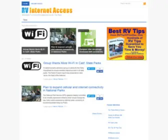 Rvinternetaccess.com(Plan to expand cellular and internet connectivity in National Parks) Screenshot