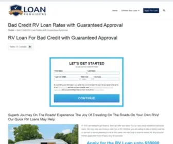 Rvloanproviders.com(RV Loan Easy Approval for Bad Credit) Screenshot