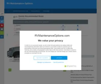 Rvmaintenanceoptions.com(RV Maintenance Options) Screenshot