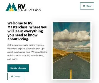 Rvmasterclass.com(RV LIFE Masterclass) Screenshot