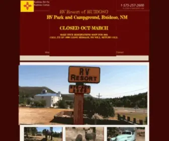 Rvresortofruidoso.com(Ruidoso Campgrounds) Screenshot