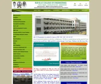 RVRJcce.ac.in(RVR & JC College of Engg Welcome to RVR & JC College of Engg) Screenshot