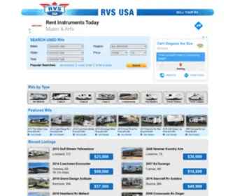 RVS-Usa.net(Pre-Owned RV, 5th Wheel & Camper for Sale) Screenshot