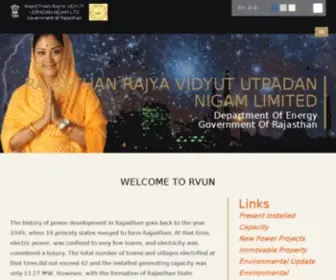 Rvunl.com(Rajasthan Rajya Vidyut Utpadan Nigam Ltd) Screenshot