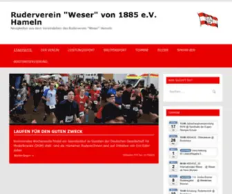 Rvweser.de(Neuigkeiten aus dem Vereinsleben des Ruderverein "Weser" Hameln) Screenshot
