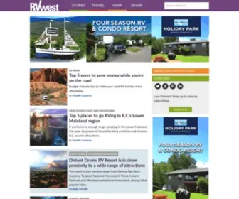 Rvwest.com(RVwest online magazine for RV camping) Screenshot