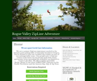 Rvzipline.com(Rogue Valley ZipLine Adventure) Screenshot