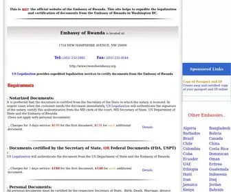 Rwandaembassy.com(EMBASSY LEGALIZATION OF US ISSUED DOCUMENTS TO BE USED IN RWANDA Since Rwanda) Screenshot