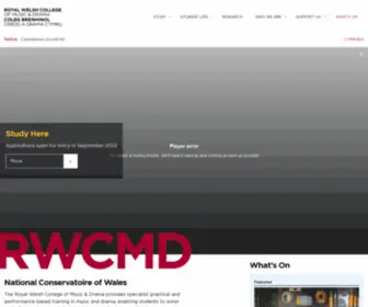 RWCMD.ac.uk(Royal Welsh College of Music & Drama) Screenshot