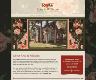 Rwmortuary.com(Rose & Williams) Screenshot