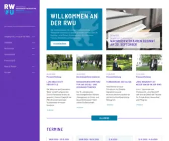 Rwu.de(RWU Hochschule Ravensburg) Screenshot