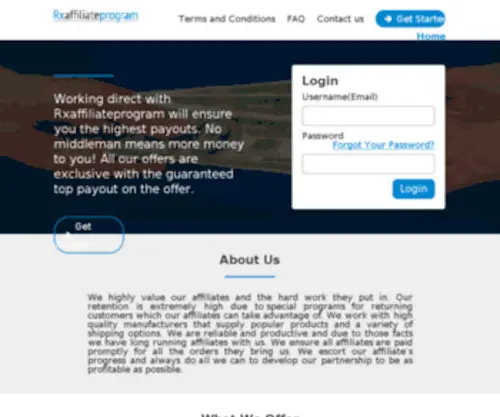 Rxaffiliateprogram.net(Rxaffiliateprogram) Screenshot