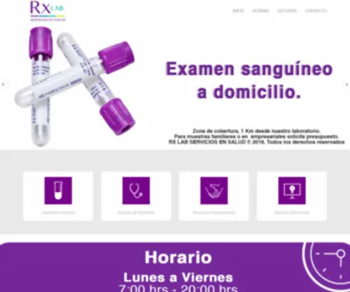 Rxlab.mx(Servicios en salud) Screenshot